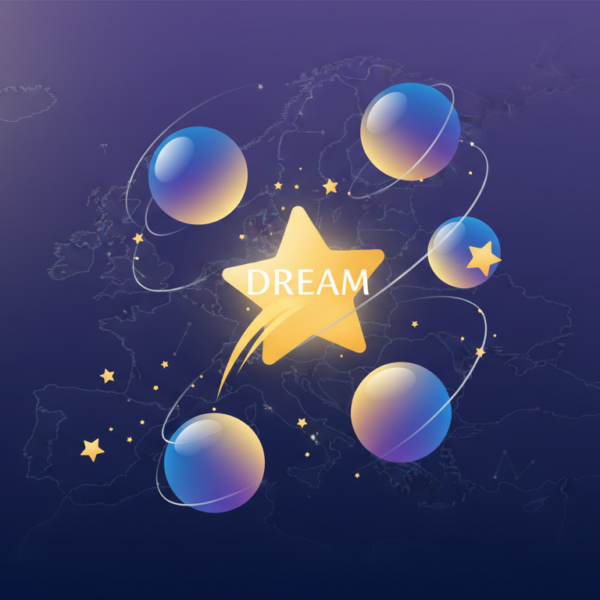 EuroDreams - estrella sobre cielo nocturno europeo, marca loteriaresultados.es